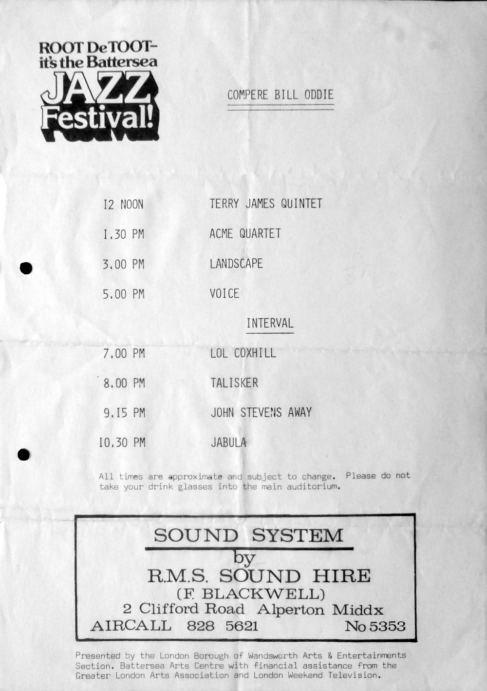 Battersea Jazz Festival 1976